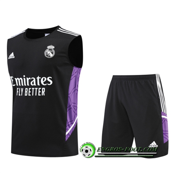 Ensemble Training Debardeur + Shorts Real Madrid Noir 2022/2023