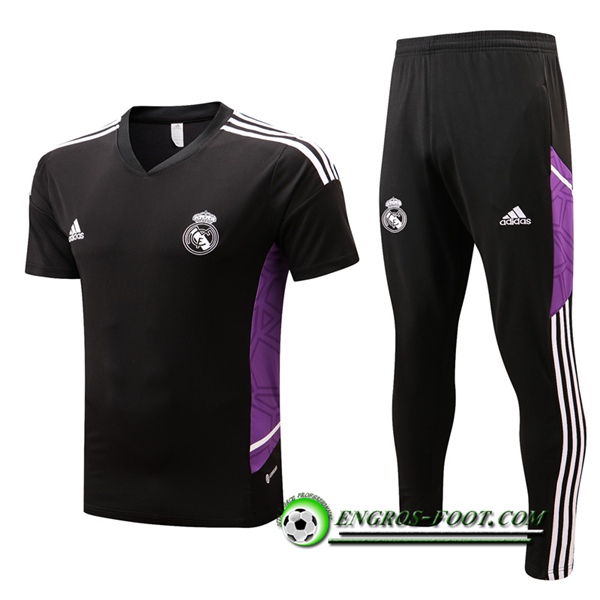 Ensemble Training T-Shirts + Pantalon Real Madrid Noir 2022/2023