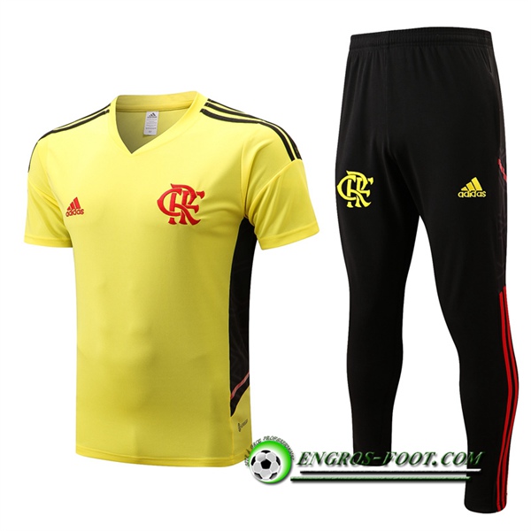 Ensemble Training T-Shirts + Pantalon Flamengo Jaune 2022/2023