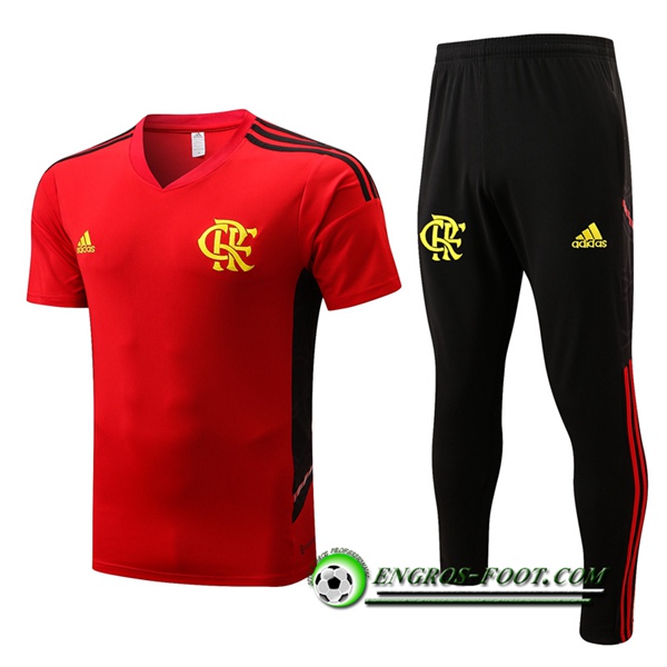 Ensemble Training T-Shirts + Pantalon Flamengo Rouge 2022/2023