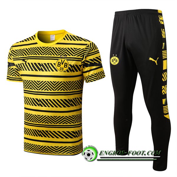 Ensemble Training T-Shirts + Pantalon Dortmund Jaune 2022/2023