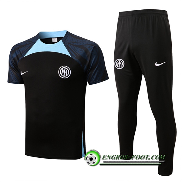 Ensemble Training T-Shirts + Pantalon Inter Milan Noir 2022/2023