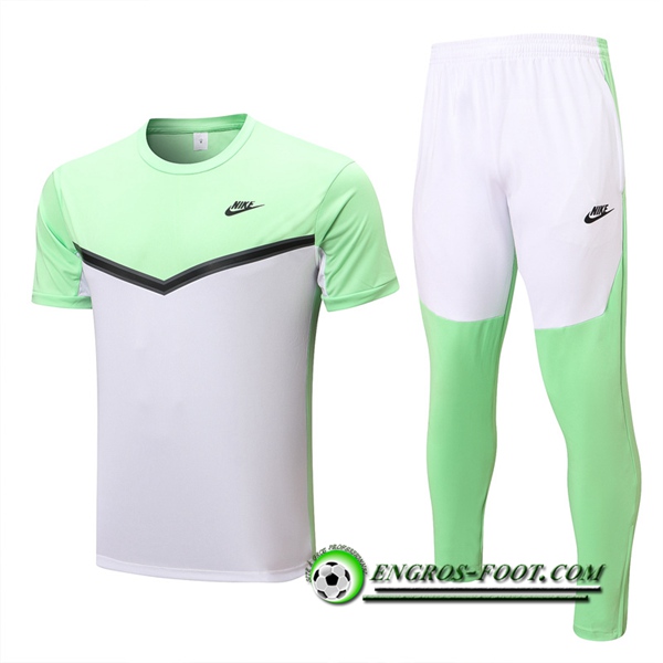 Ensemble Training T-Shirts + Pantalon Nike Vert/Blanc 2022/2023