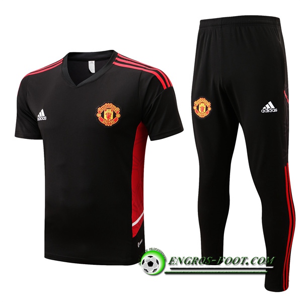 Ensemble Training T-Shirts Manchester United + Pantalon Rouge 2022/2023