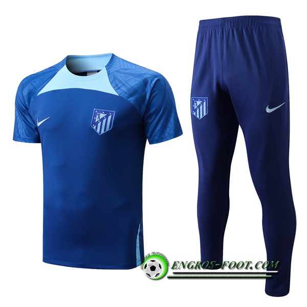 Ensemble Training T-Shirts Atletico Madrid + Pantalon Bleu 2022/2023