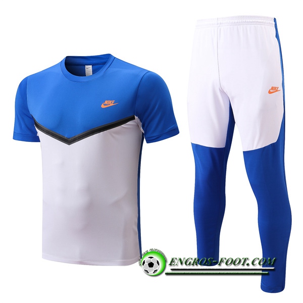 Ensemble Training T-Shirts Nike + Pantalon Nike Bleu/Blanc 2022/2023