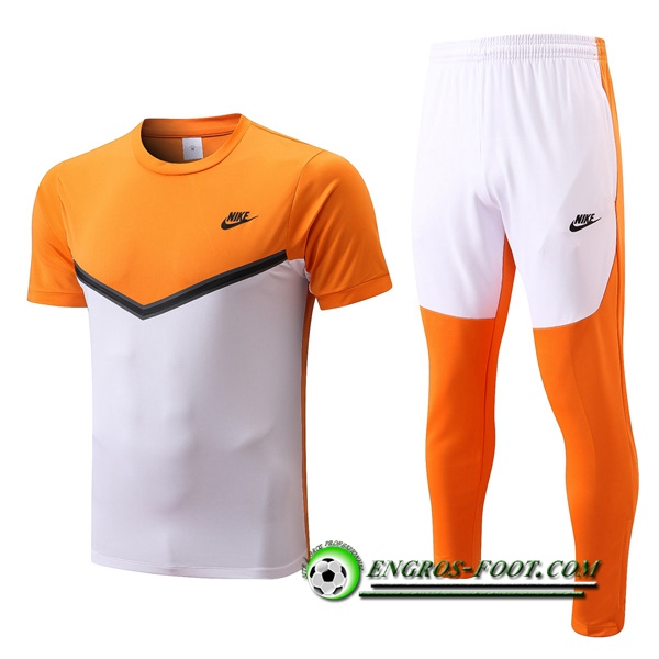 Ensemble Training T-Shirts Nike + Pantalon Jaune/Blanc 2022/2023