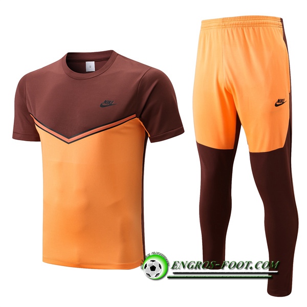 Ensemble Training T-Shirts Nike + Pantalon Jaune/Brune 2022/2023