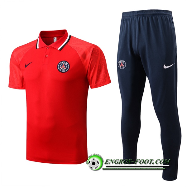 Ensemble Polo Foot PSG Rouge 2022/2023