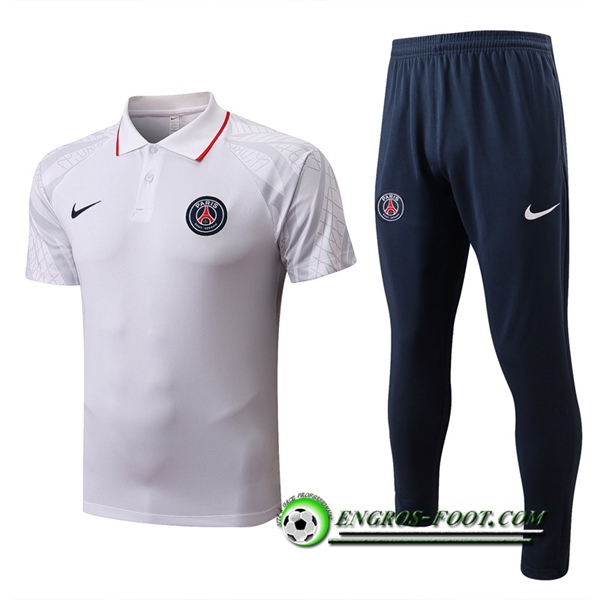 Ensemble Polo Foot PSG Blanc 2022/2023