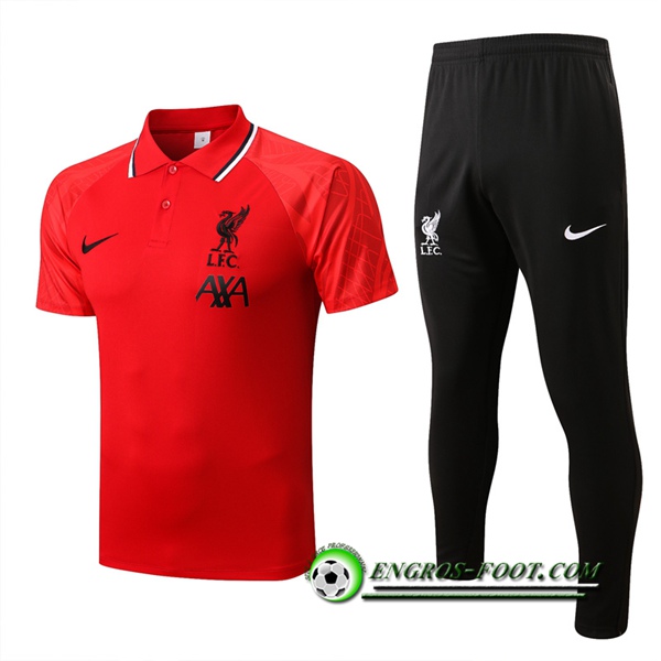 Ensemble Polo Foot FC Liverpool Rouge 2022/2023