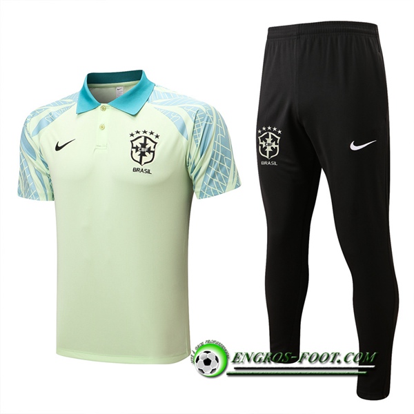 Ensemble Polo Foot Brésil Vert 2022/2023