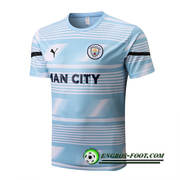 Training T-Shirts Manchester City Bleu/Blanc 2022/2023