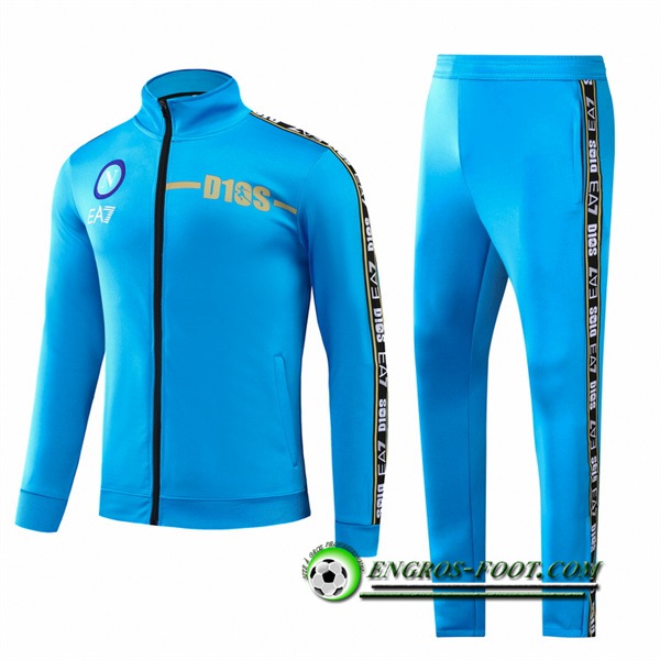 Ensemble Survetement de Foot - Veste SSC Naples Bleu 2022/2023