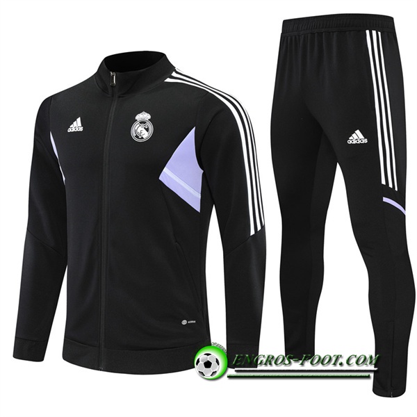 Ensemble Survetement de Foot - Veste Real Madrid Noir 2022/2023