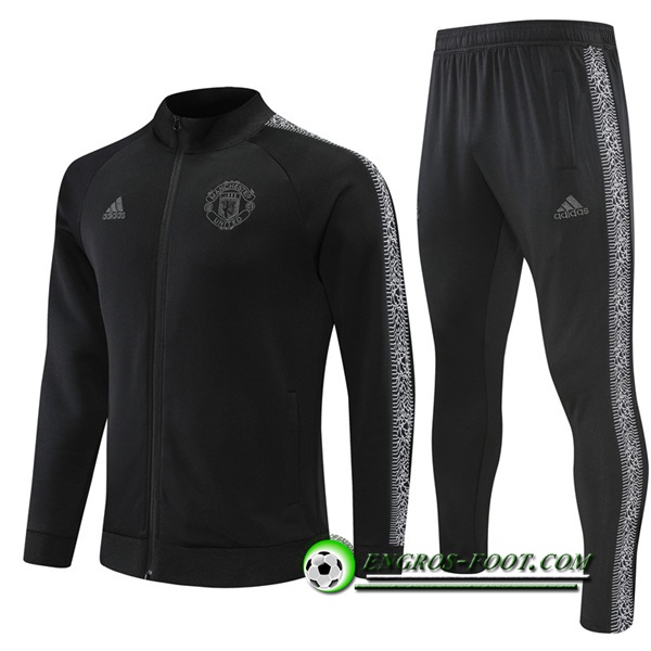 Ensemble Survetement de Foot - Veste Manchester United Noir 2022/2023