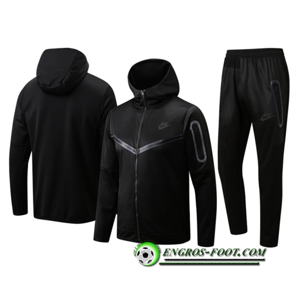 Ensemble Veste A Capuche Survetement Foot Nike Noir 2022/2023