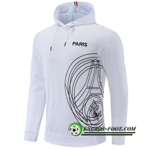 Sweatshirt Training Capuche PSG Blanc 2022/2023