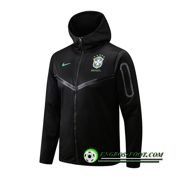 Veste A Capuche Brésil Noir 2022/2023