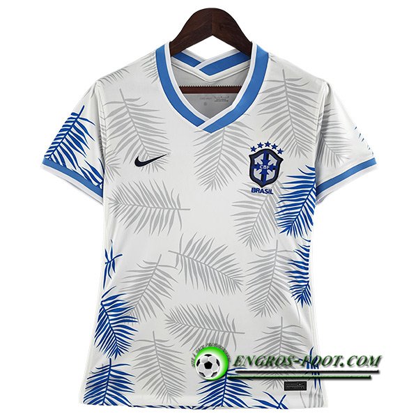 Maillot de Foot Brésil Femme Classic Blanc 2022/2023