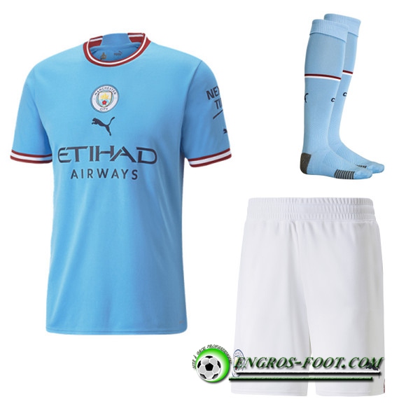 Ensemble Maillot Foot Manchester City Domicile (Short + Chaussettes) 2022/2023