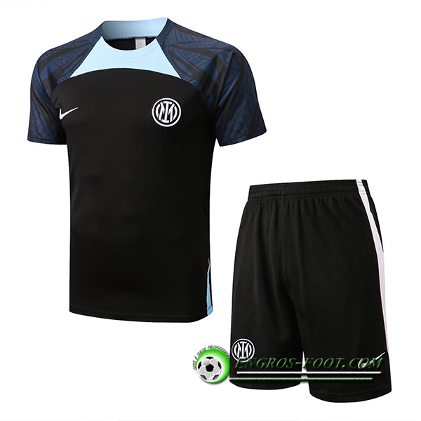 Ensemble Training T-Shirts + Shorts Inter Milan Noir 2022/2023