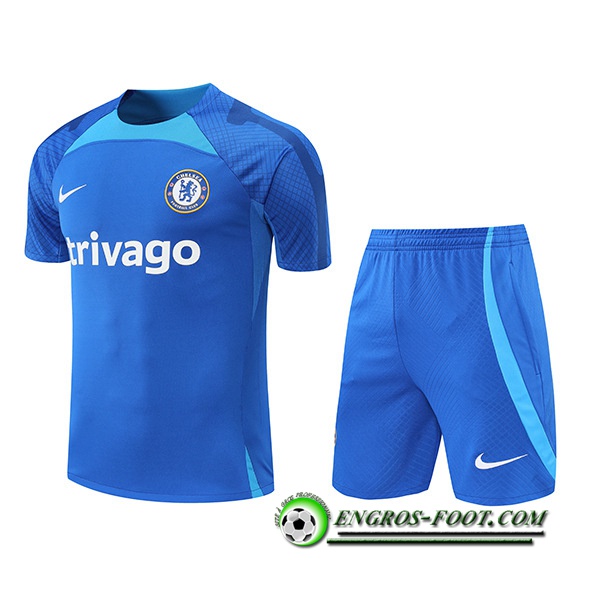 Ensemble Training T-Shirts + Shorts FC Chelsea Bleu 2022/2023