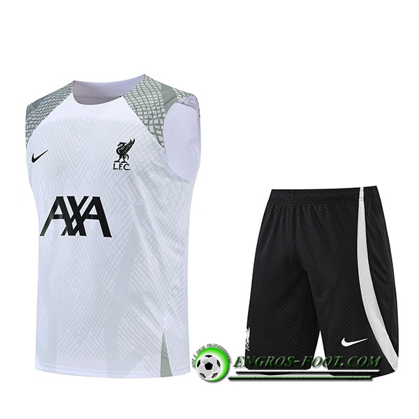 Ensemble Training Debardeur + Shorts FC Liverpool Blanc 2022/2023