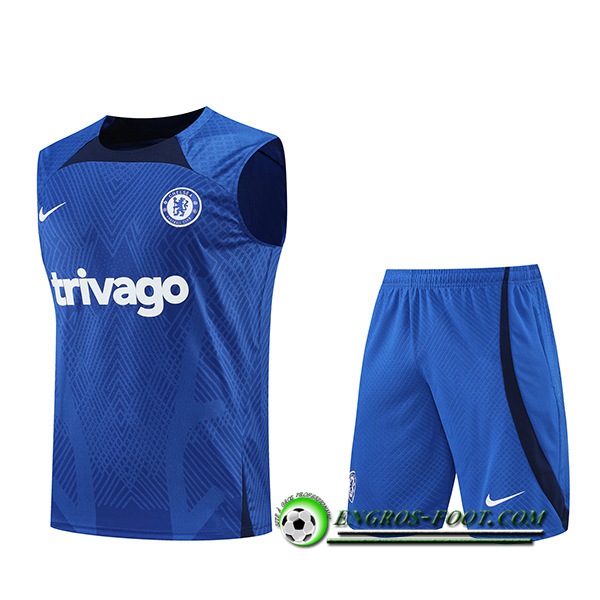 Ensemble Training Debardeur + Shorts FC Chelsea Bleu/Noir 2022/2023