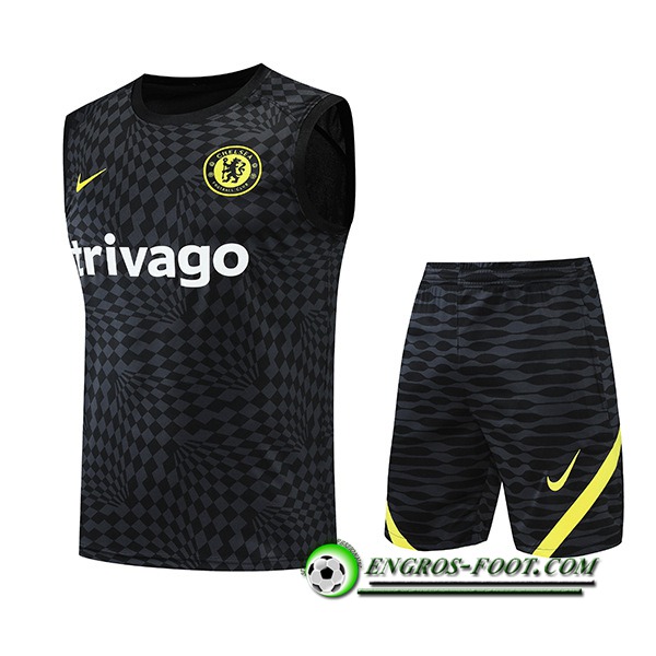 Ensemble Training Debardeur + Shorts FC Chelsea Noir 2022/2023