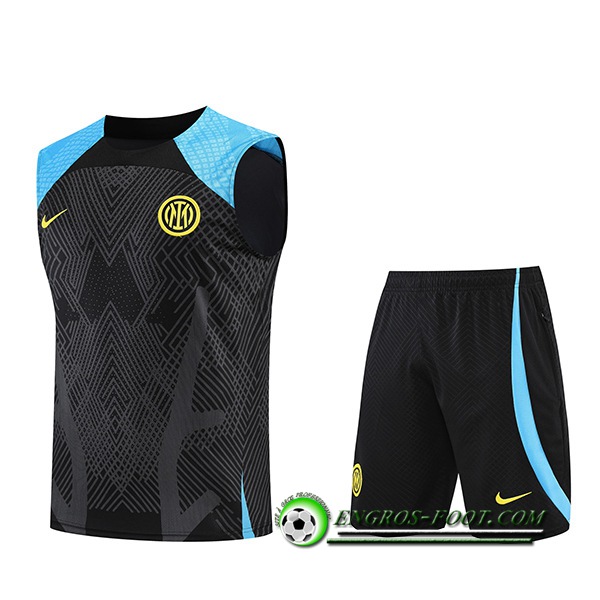 Ensemble Training Debardeur + Shorts Inter Milan Noir/Bleu 2022/2023