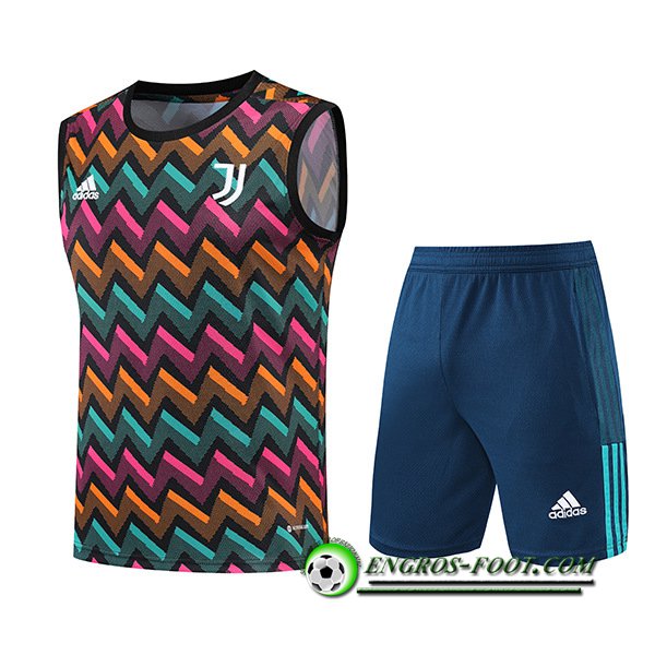 Ensemble Training Debardeur + Shorts Juventus Clair/Orange/Rose 2022/2023