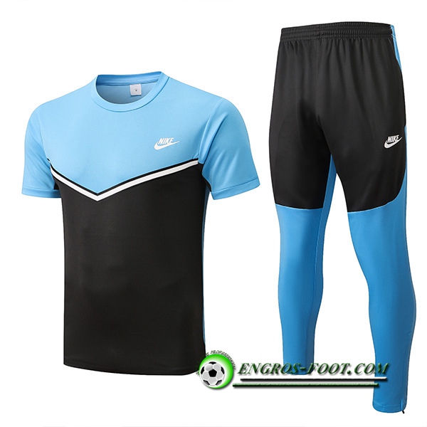 Ensemble Training T-Shirts + Pantalon Nike Noir/Bleu 2022/2023