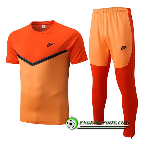 Ensemble Training T-Shirts + Pantalon Nike Orange 2022/2023