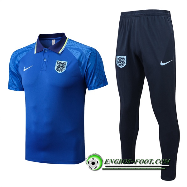 Ensemble Polo Foot Angleterre Bleu 2022/2023