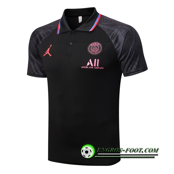 Polo Foot Jordan PSG Noir/Gris 2022/2023