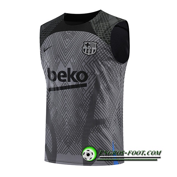 Training Debardeur FC Barcelone Gris/Noir 2022/2023