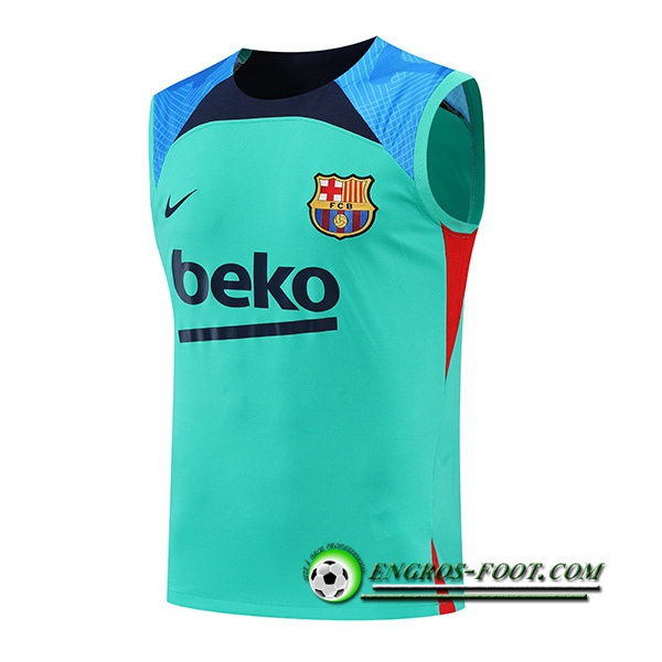 Training Debardeur FC Barcelone Bleu/Vert 2022/2023