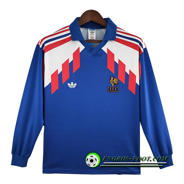 Maillot de Foot France Retro Domicile Manches Longues 1988/1990