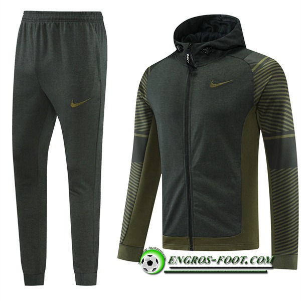 Ensemble Veste A Capuche Survetement Foot Nike Vert Fonce 2022/2023