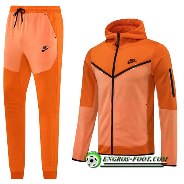 Ensemble Veste A Capuche Survetement Foot Nike Orange 2022/2023