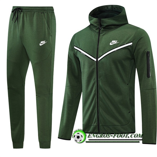 Ensemble Veste A Capuche Survetement Foot Nike Vert 2022/2023