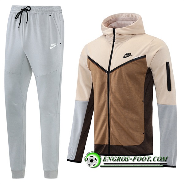 Ensemble Veste A Capuche Survetement Foot Nike Brune 2022/2023