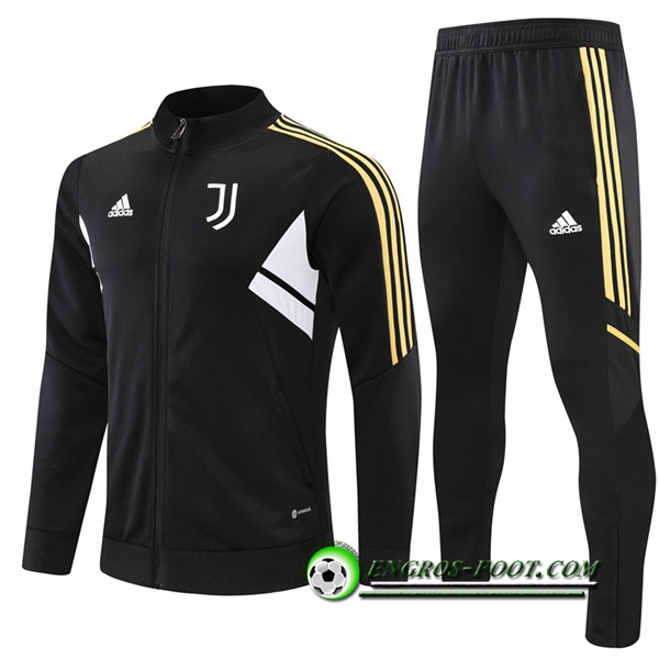 Ensemble Survetement de Foot - Veste Juventus Noir/Blanc 2022/2023