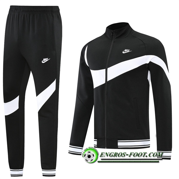 Ensemble Survetement de Foot - Veste Nike Noir/Blanc 2022/2023