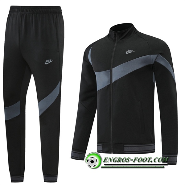 Ensemble Survetement de Foot - Veste Nike Noir/Gris 2022/2023