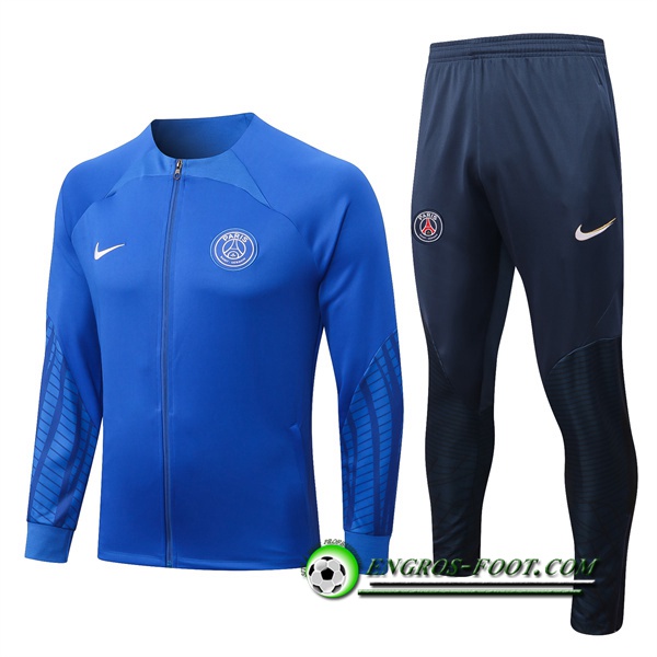 Ensemble Survetement de Foot - Veste PSG Bleu 2022/2023