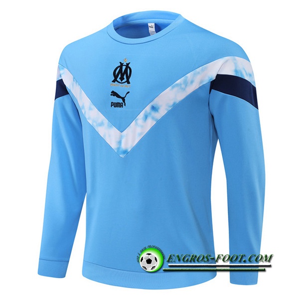 Sweatshirt Training Marseille OM Bleu Clair/Blanc 2022/2023
