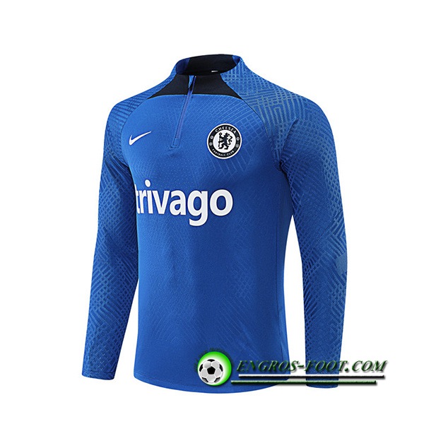 Sweatshirt Training FC Chelsea Bleu/Noir 2022/2023