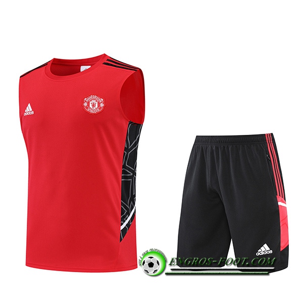 Ensemble Training Debardeur + Shorts Manchester United Rouge 2022/2023